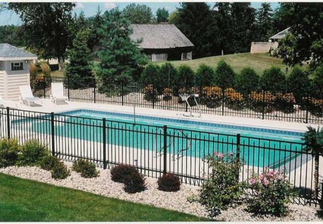 Glassboro New Jersey Black Aluminum Pool Fence Installation